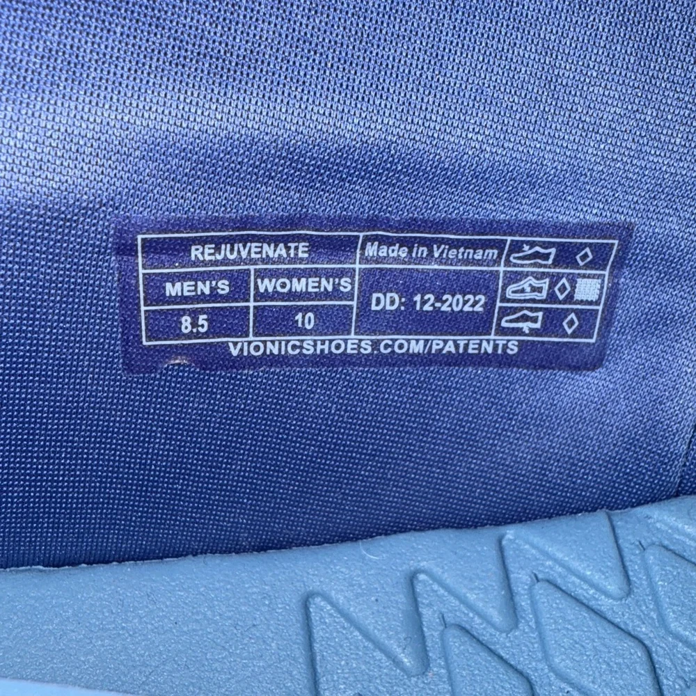 Vionic Blue and Cream Slide Sandals - Picture 5 of 7